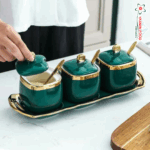 Sukkaria Set mit 3 Stück grüne Farbe.