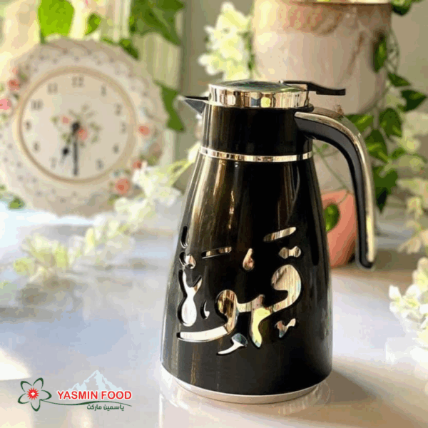 ترمس قهوة هيكل معدني 1 لتر أسود