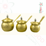 3 goldene Messingpfähle Set