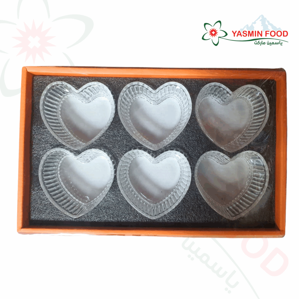 Heart Shaped Glass Plates (6 Pieces)
