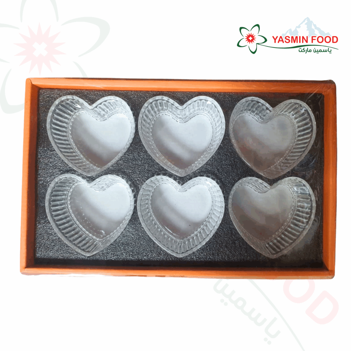 Heart Shaped Glass Plates (6 Pieces)