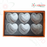 Heart Shaped Glass Plates (6 Pieces)