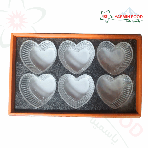 Heart Shaped Glass Plates (6 Pieces)