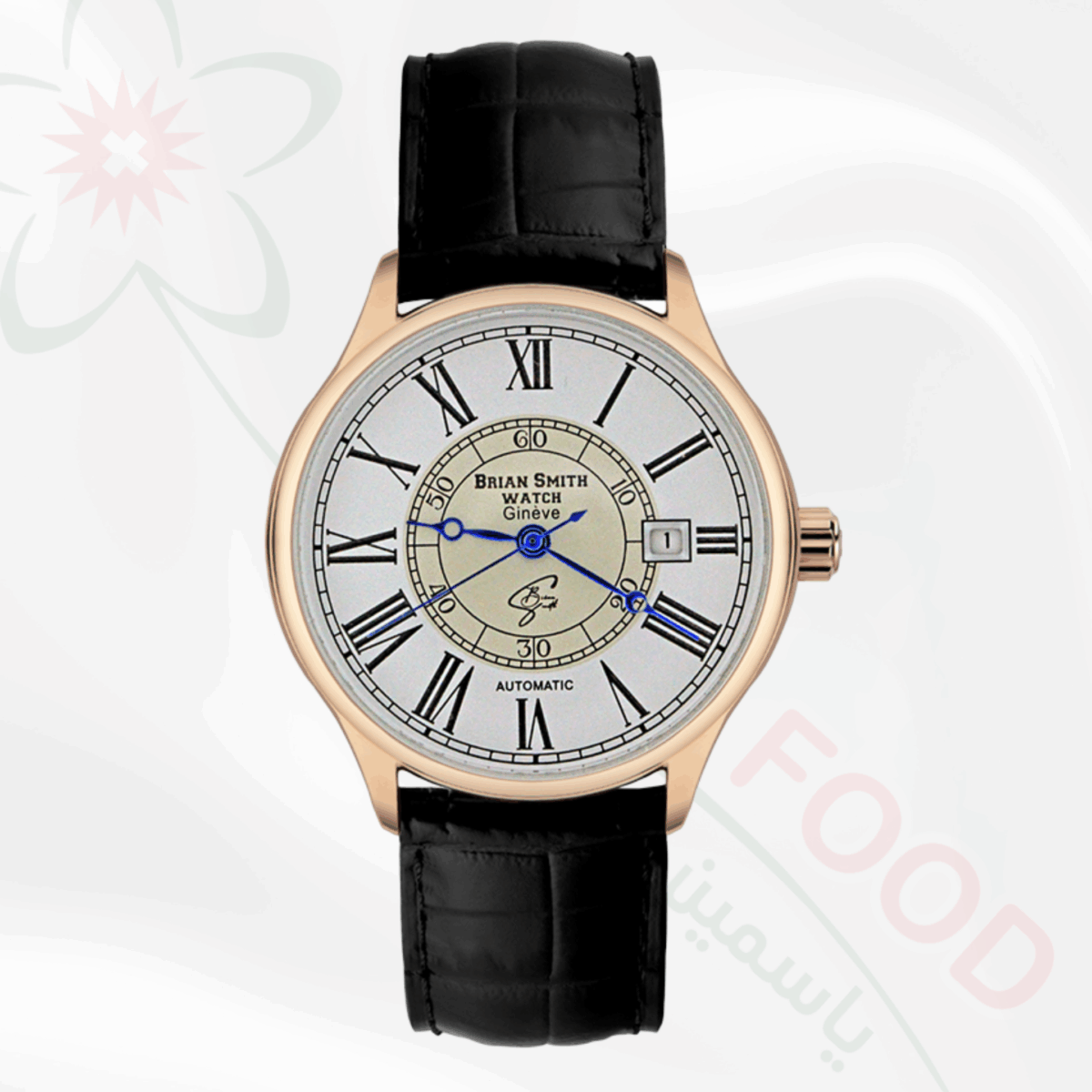 BRIAN SMITH Limited Edition Uhr aus schwarzem Quarzleder
