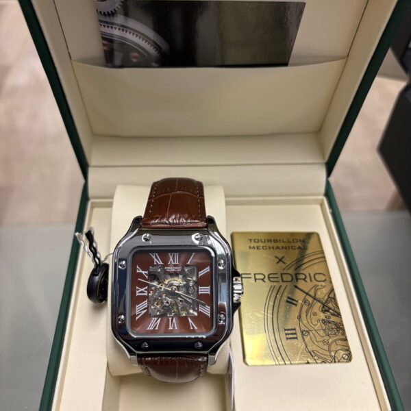 ساعة FREDRIC Automatic Skeleton جلد بني