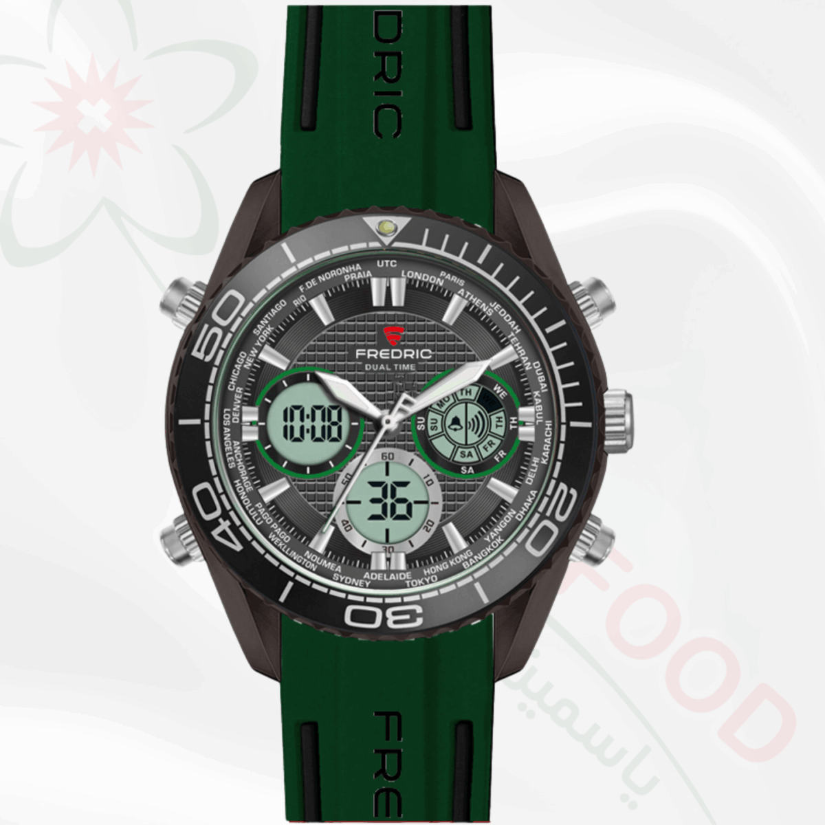 FREDRIC Dual Time Sportuhr Analog × Digital