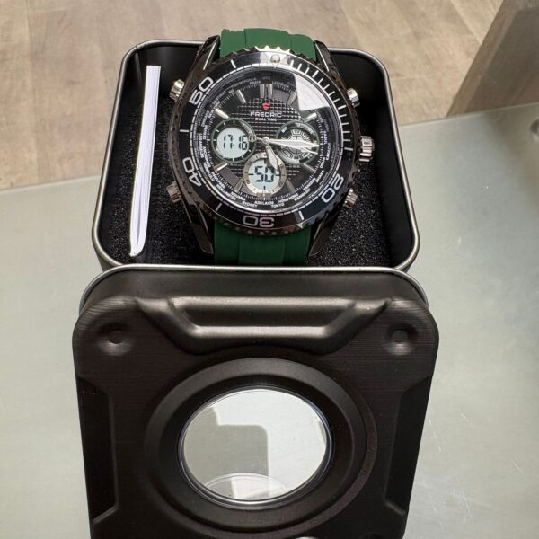 ساعة FREDRIC Dual Time رياضية أنالوج × ديجيتال