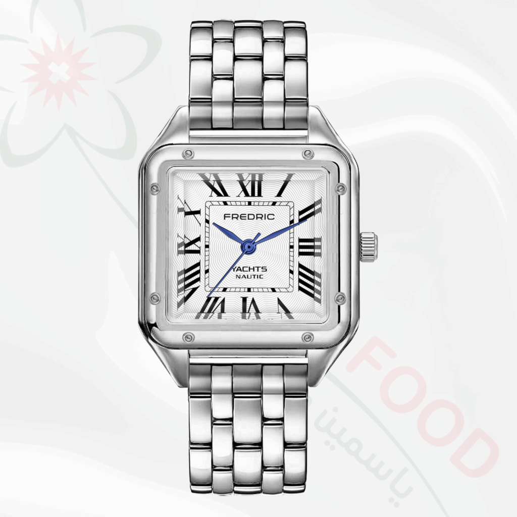 FREDRIC Quarz Edelstahl Quadratische Silberuhr