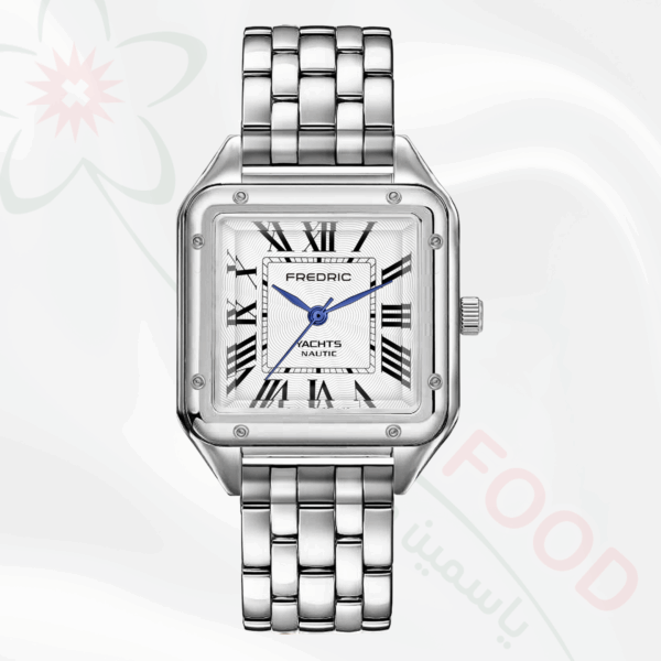 FREDRIC Quarz Edelstahl Quadratische Silberuhr