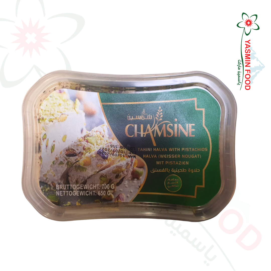 Halva Tahini mit Pistazie 700g Shamsin Halva Tahini mit Pistazien-Shamsin 700 g