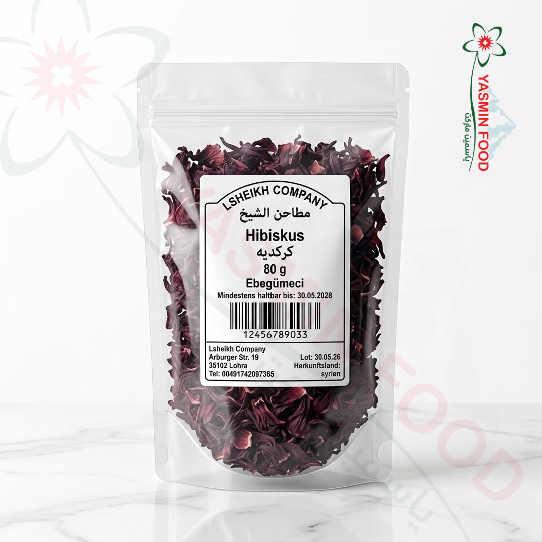 Hibiscus 80g Sheikh Mills Hibiscus Dryer Al Sheikh Mills – 80g
