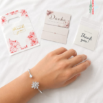 Offenes Silber-Kristallblütenarmband