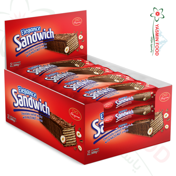 ويفر ساندويش إليغانس بالشوكولا والبندق – 12 قطعة