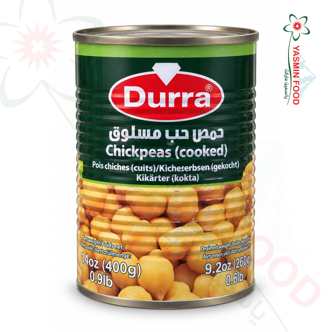Gekochte Kichererbsen 400g – Durra Pois chiches cuits 400 g – Durra – Image 1