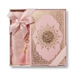 Luxury Islamic Gift Set (Quran + Prayer Mat + Tasbih) – Pink & Gold